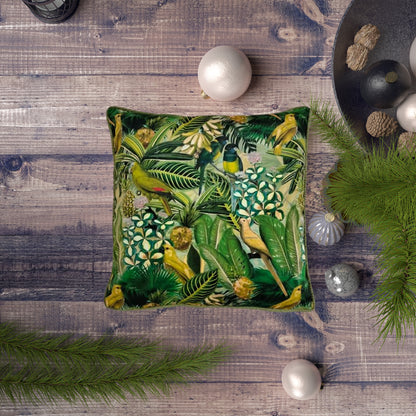 Handcrafted Tropical Forest Cushion